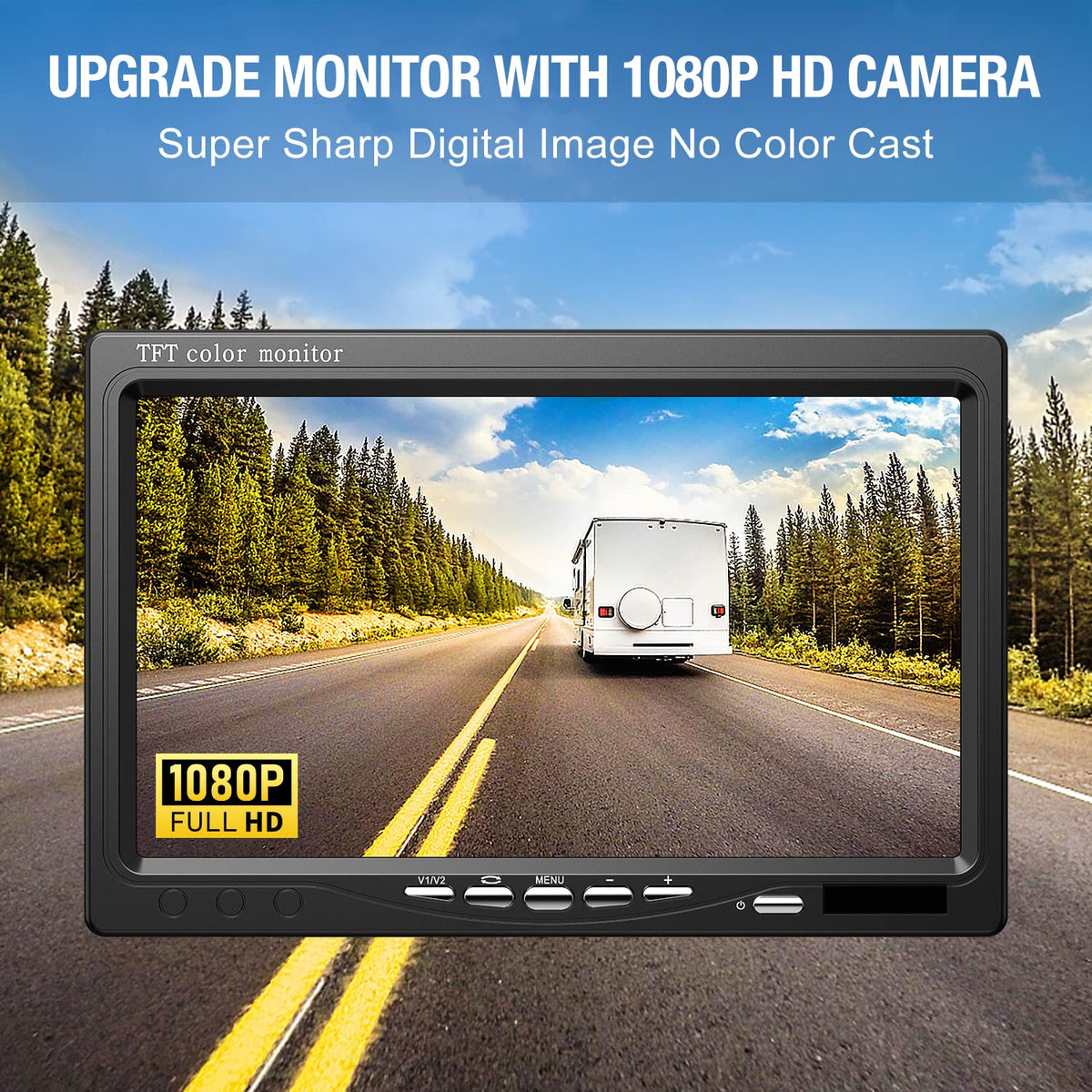 Wired RV Backup Camera with 7" 1080P IPS Monitor W577