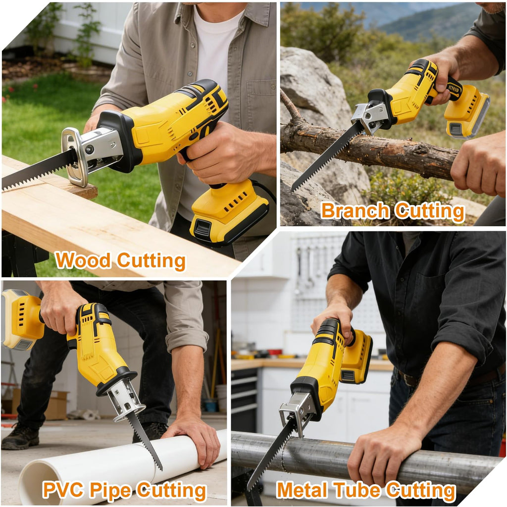 Cordless Reciprocating Saw 0-3500 SPM Variable Speed with 4 Blades G924
