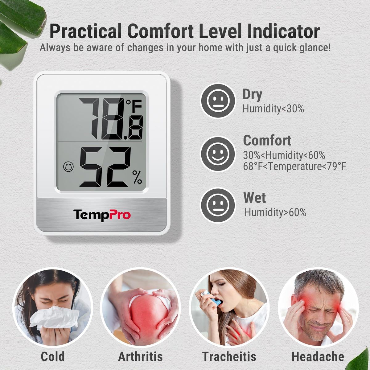 Digital Hygrometer Indoor Thermometer Y7144