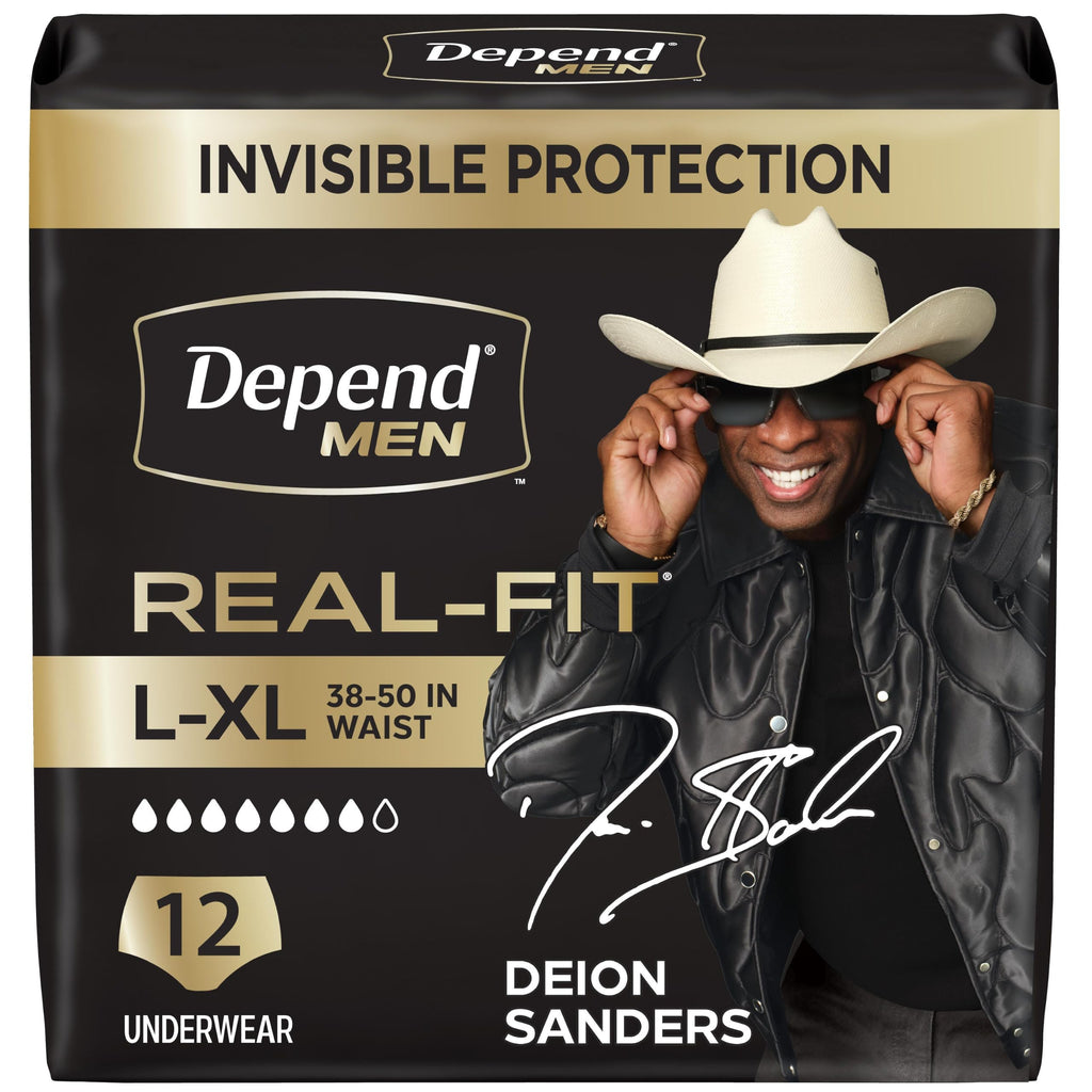 L/XL Incontinence Underwear for Men, 12 Count Q822849