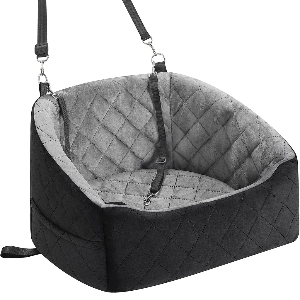 Dog Car Seat for Small Dogs Up to 30 Lbs, Grey-Black J856481