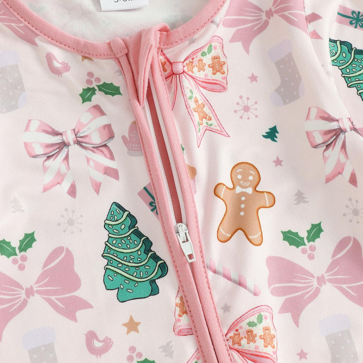 Newborn Christmas Zipper Jumpsuit Romper V3458