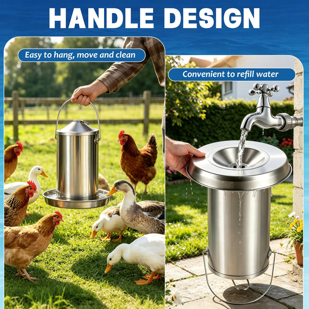 Stainless Steel Chicken Waterer M9878