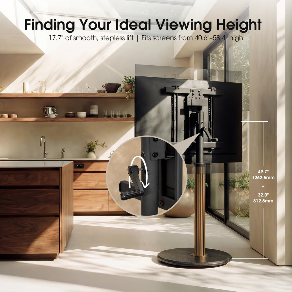 Aluminum Rolling TV Stand for 32-65 inch TVs W6717