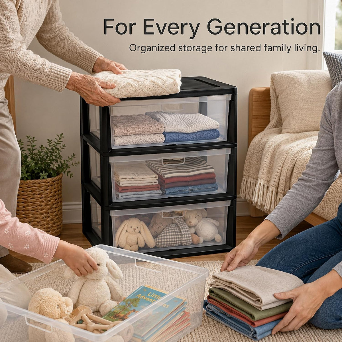 3 Drawer Plastic Storage Cart P969