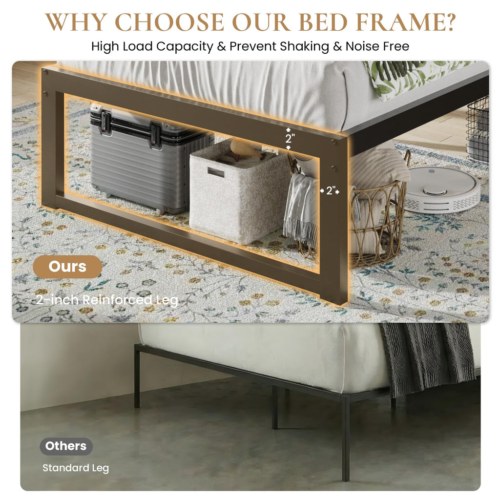14 Inch Heavy Duty Twin Metal Bed Frame M937