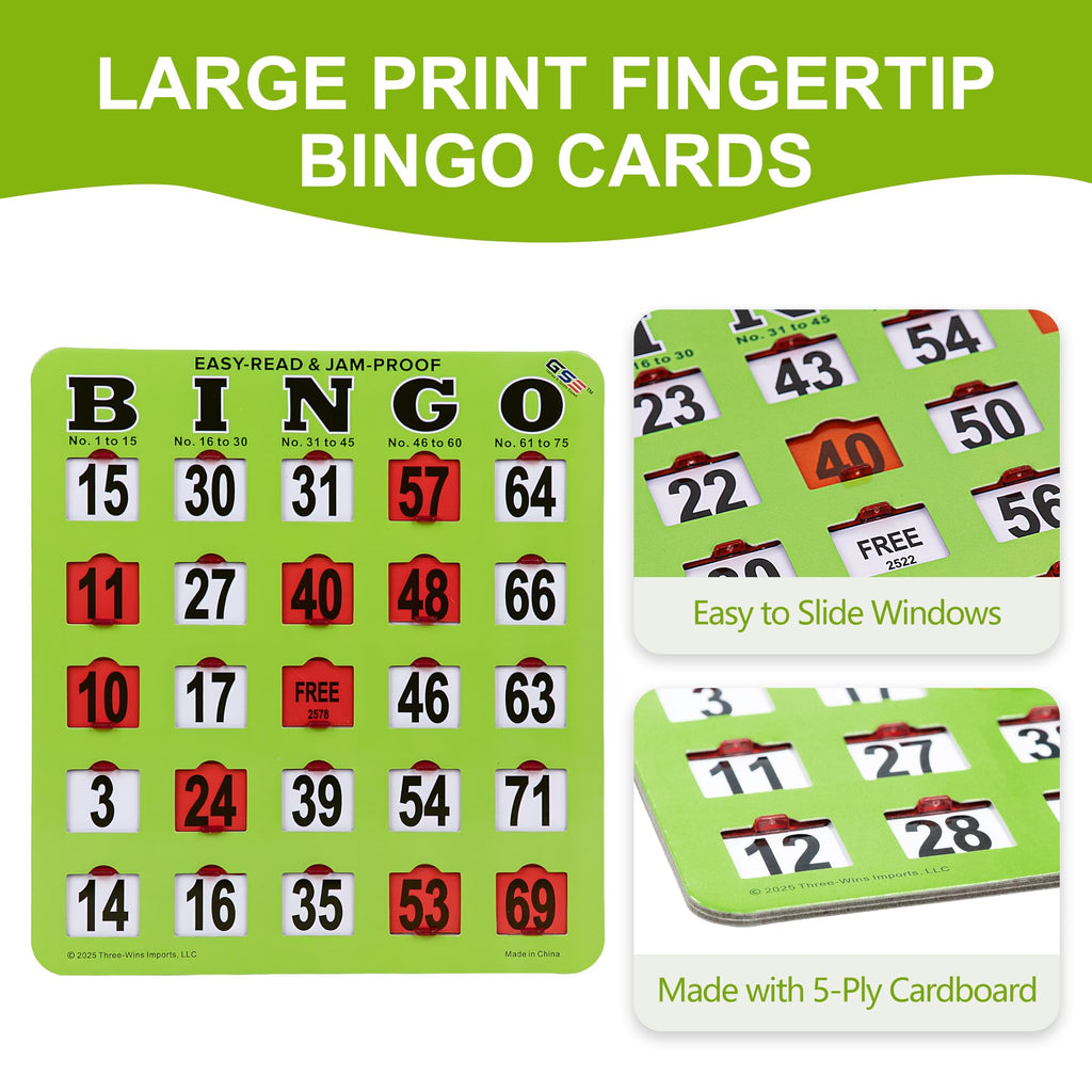 100-Pack Reusable Bingo Cards G338422