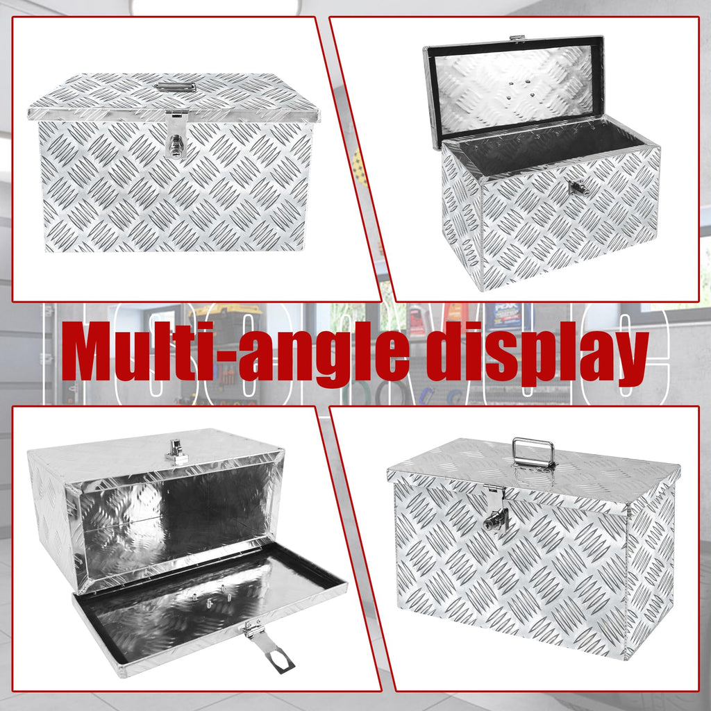 16 Inch Aluminum Waterproof Truck Tool Box with Lock and Keys R724