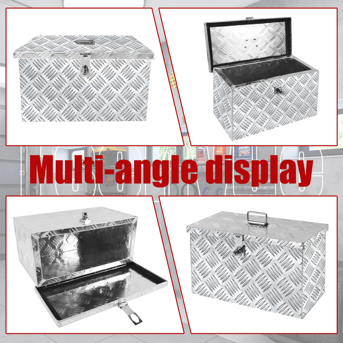 16 Inch Aluminum Waterproof Truck Tool Box with Lock and Keys R724