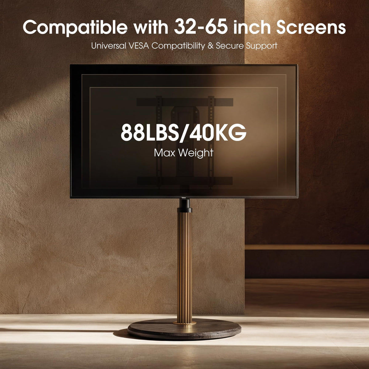 Aluminum Rolling TV Stand for 32-65 inch TVs W6717