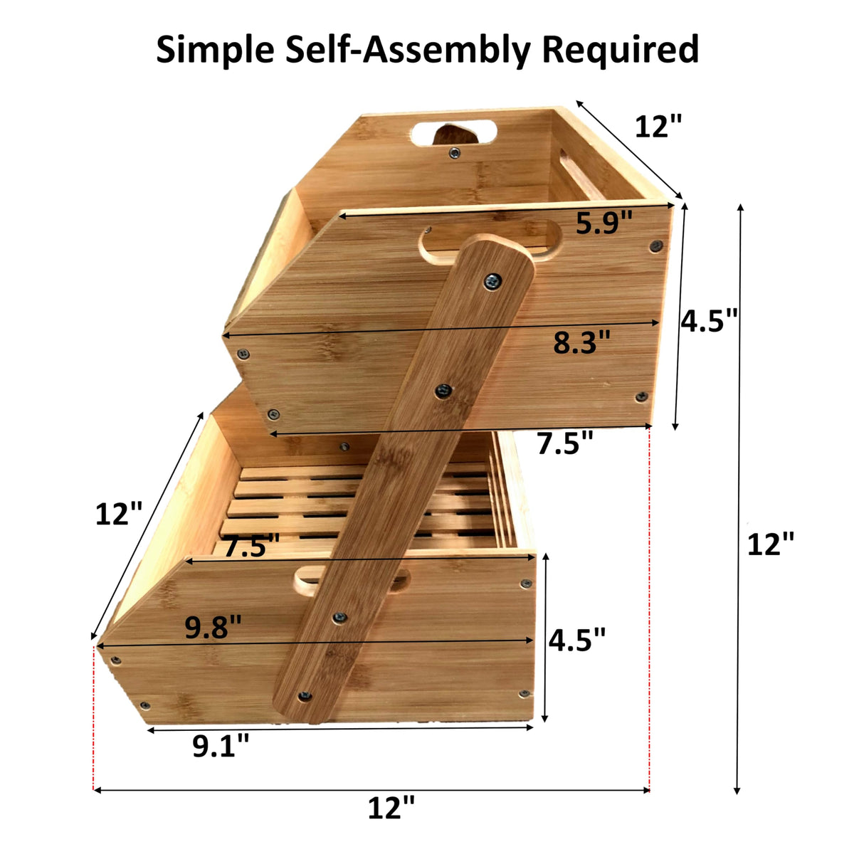 Bamboo Stacking Storage Bin A4917