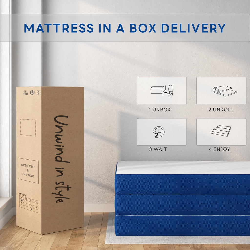 Queen 6 Inch Gel Memory Foam Trifold Mattress S930835