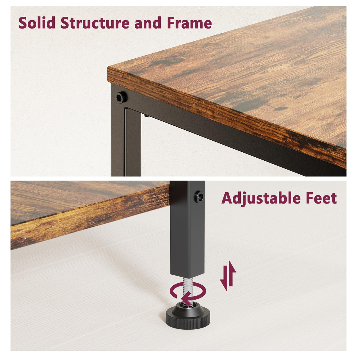 3 Tier End Table with Storage Shelves B3363