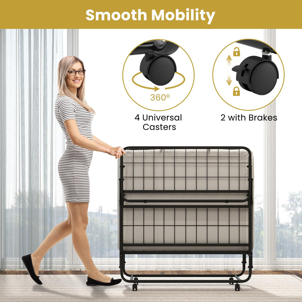 Twin Folding Bed with Mattress N94766