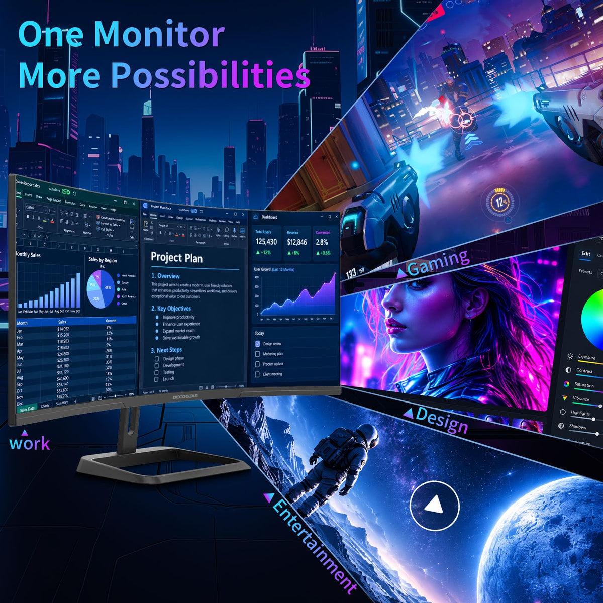 34” Curved Ultrawide Gaming Monitor 180Hz 3440×1440 S863450