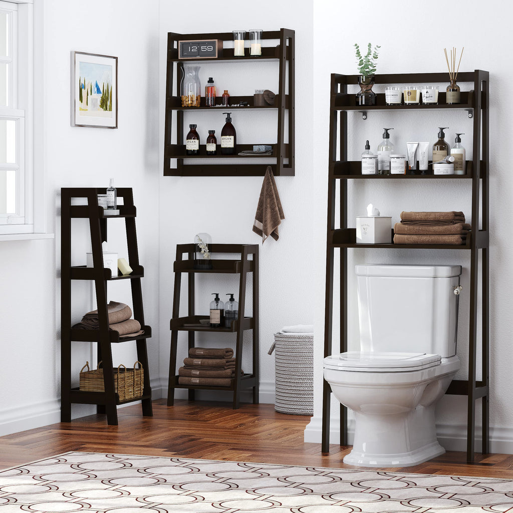3-Tier Espresso Wood Bathroom Organizer R999