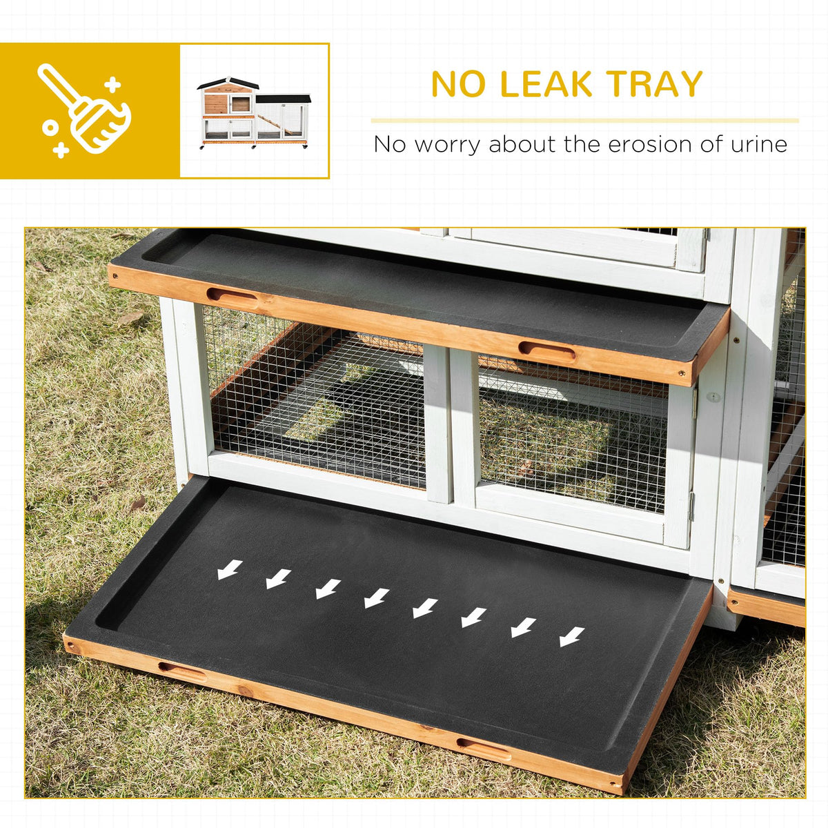 62" Rabbit Hutch with Wheels K3530