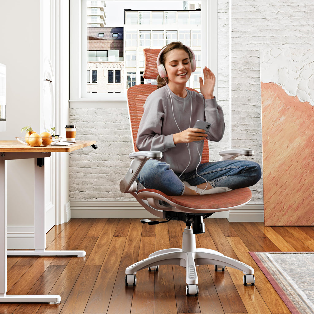 Ergonomic High Back Mesh Office Chair with Headrest and Flip-Up Arms Q85980