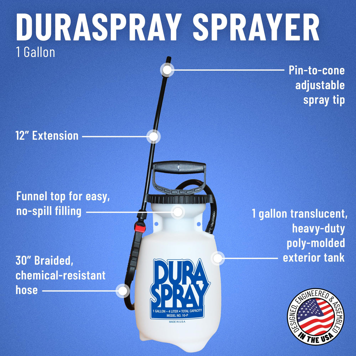 1 Gallon Poly Sprayer with 12" Wand M416
