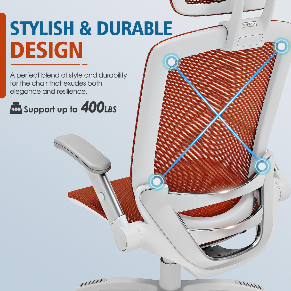 Ergonomic High Back Mesh Office Chair with Headrest and Flip-Up Arms Q85980