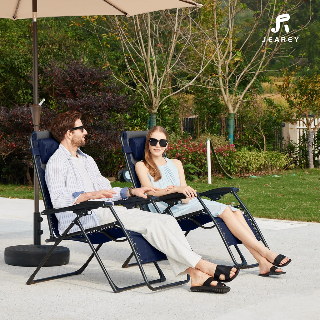 Oversized Zero Gravity Chairs Set of 2 D188