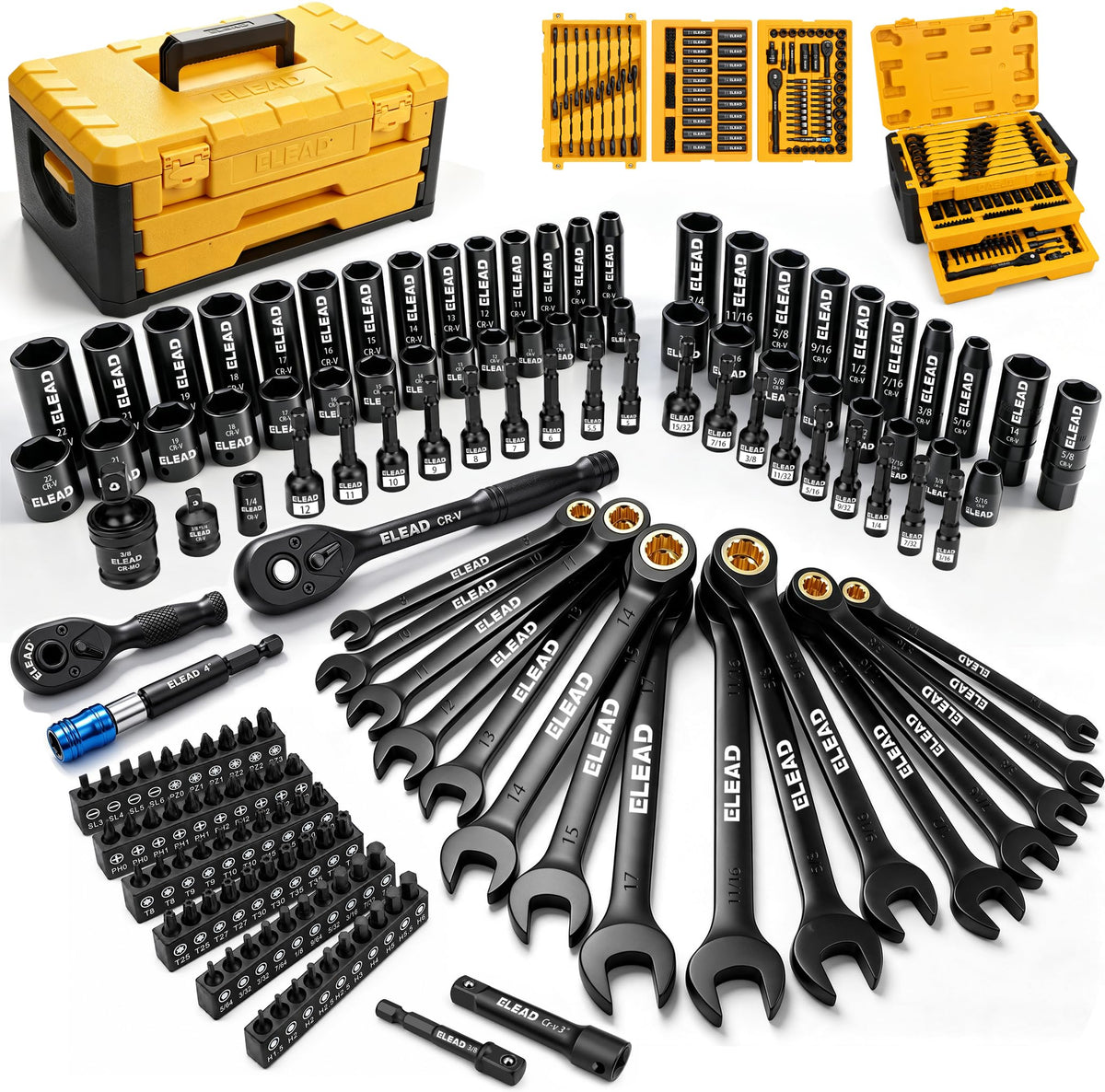 148-Piece SAE/Metric Mechanics Tool Set G8215