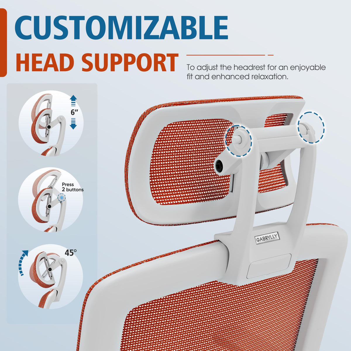 Ergonomic High Back Mesh Office Chair with Headrest and Flip-Up Arms Q85980