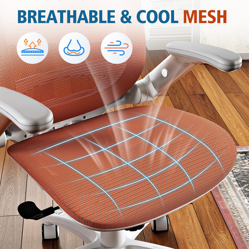 Ergonomic High Back Mesh Office Chair with Headrest and Flip-Up Arms Q85980